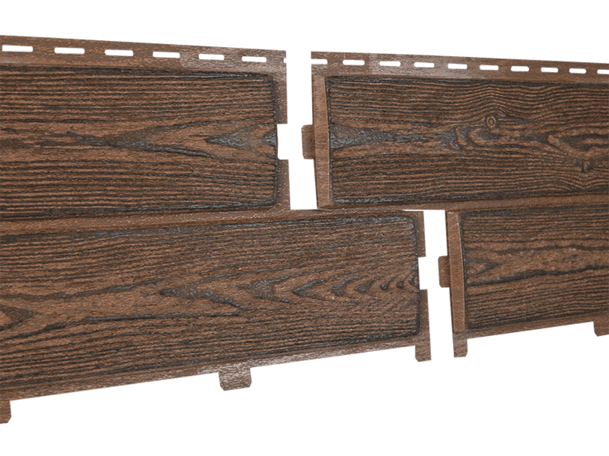 Фасадная панель Хокла винтаж корица Ю-Пласт 2000мм*250мм, 0,5 м2