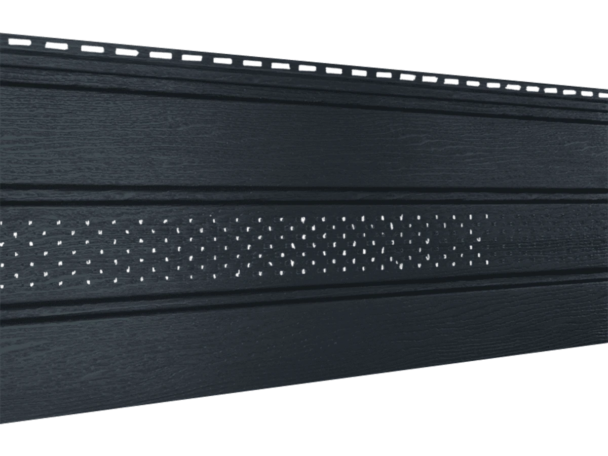 Соффит частично перфорированный графитовый Ю-Пласт 3000мм*300мм, 0,9м2 