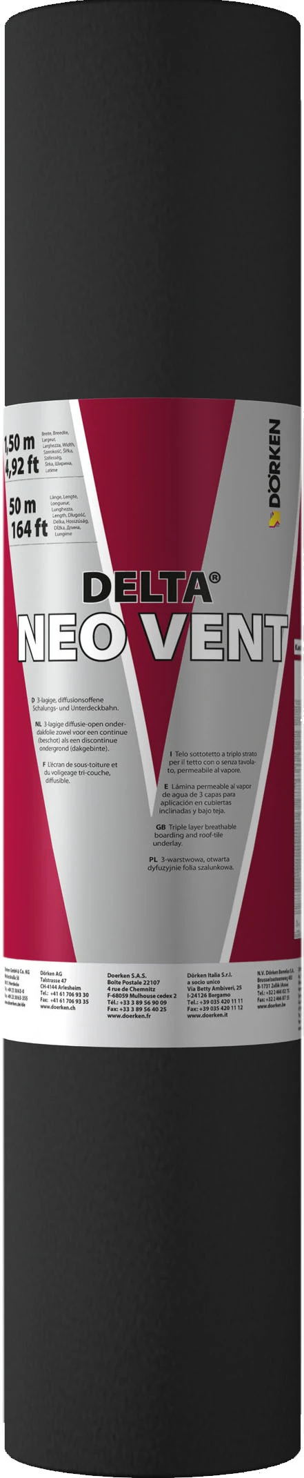 Мембрана диффузионная DELTA-NEO VENT 1,5*50м.п. 75м2