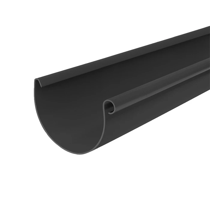 Желоб водосточный графитовый 125 мм, 3 м.п. /Гамрат/