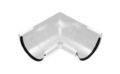 Угол желоба универсальный 90 град RAL 9010 GLC PVC