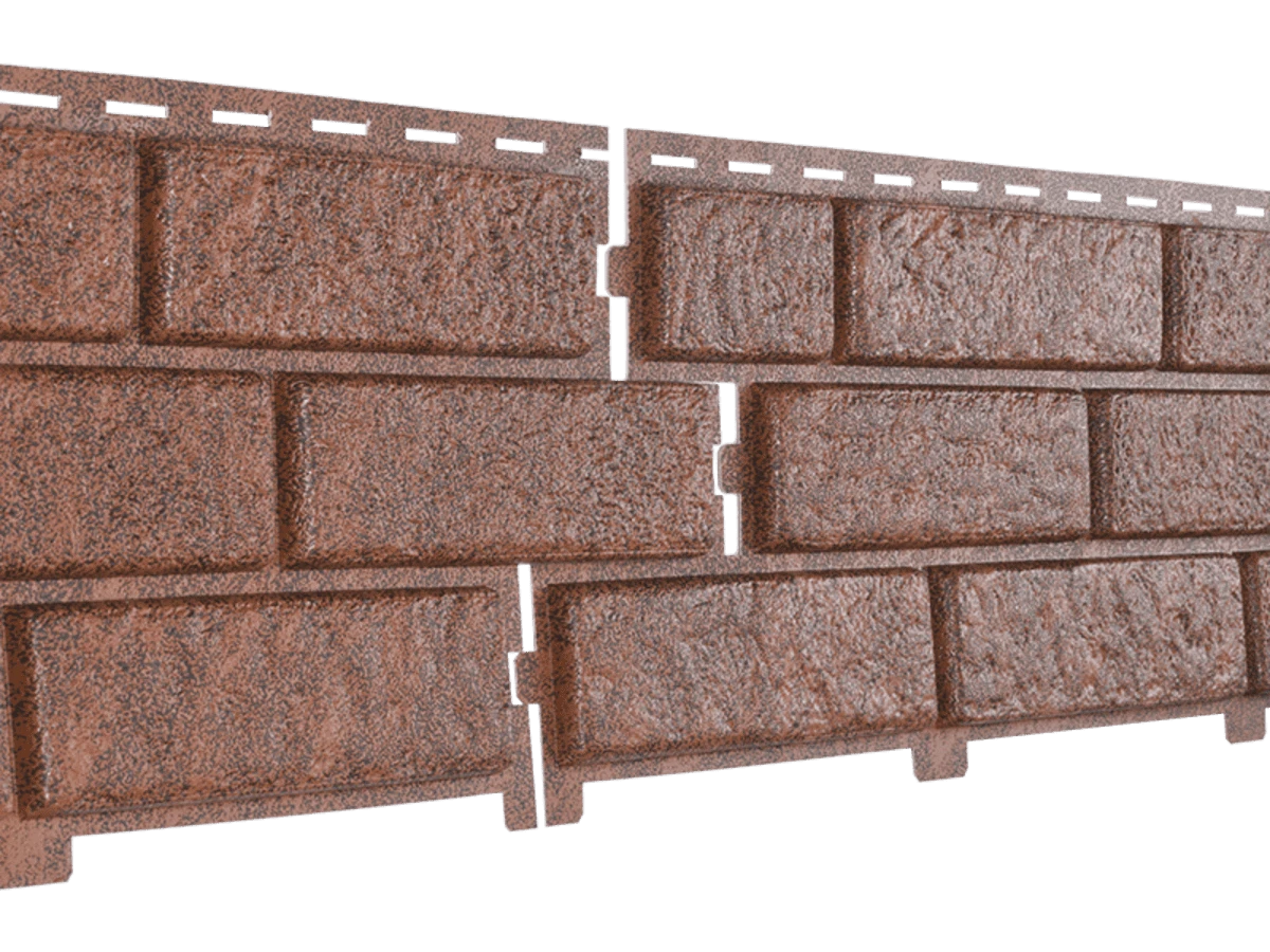 Фасадная панель Стоун-Хаус кирпич красный Ю-Пласт 3025мм*230мм, 0,695м2 