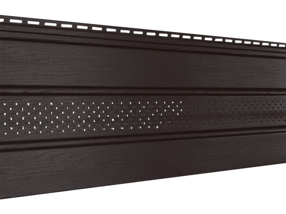 Соффит частично перфорированный коричневый Ю-Пласт 3000мм*300мм, 0,9м2 