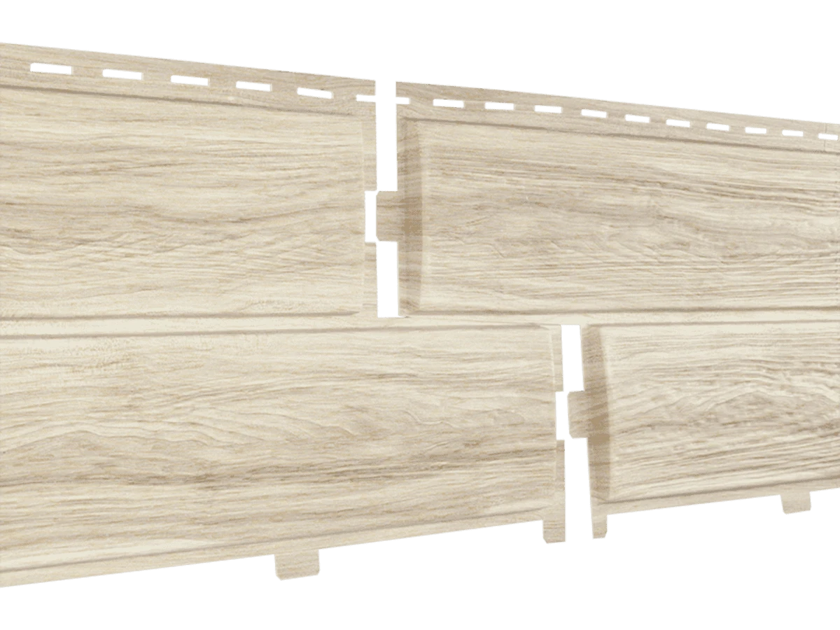 Фасадная панель Хокла лиственница светлая Ю-Пласт 2000мм*250мм, 0,5м2