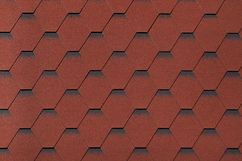 Черепица Roofshield Премиум Стандарт Красный с оттенением,3м2