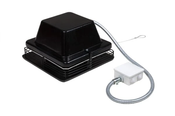 Вентилятор с основанием Vilpe Еco125S FLOW + основание 300*300 черный 350202