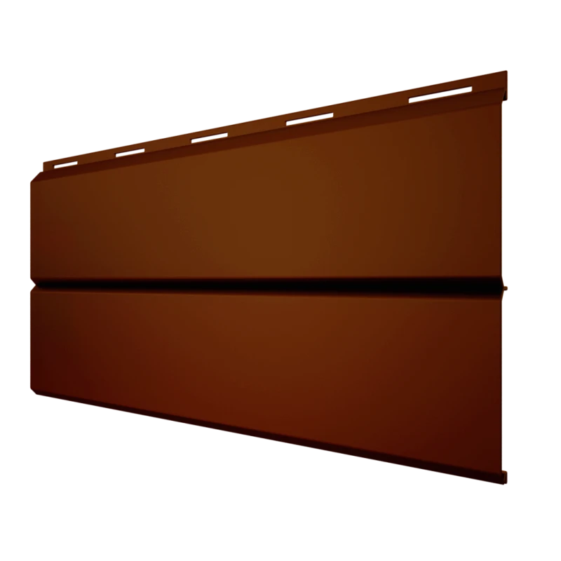 Сайдинг Lбрус-15х240 (ПЭ-01-8017-0.45) коричневый шоколад