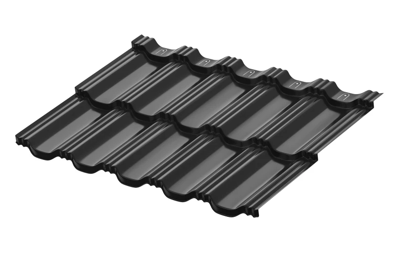 Металлическая модульная черепица профиль Гётеборг 1205х765мм Rooftop Бархат RAL7016 PE 0,5мм Zn180