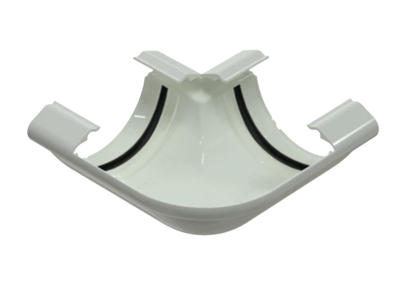 Угол желоба универсальный более 90 град RAL 9010 GLC PVC