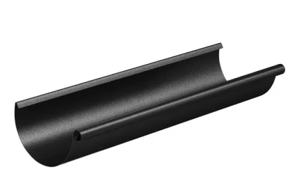 Желоб водосточный d=125 L= 3,0m (Ral 9005) PU Matt