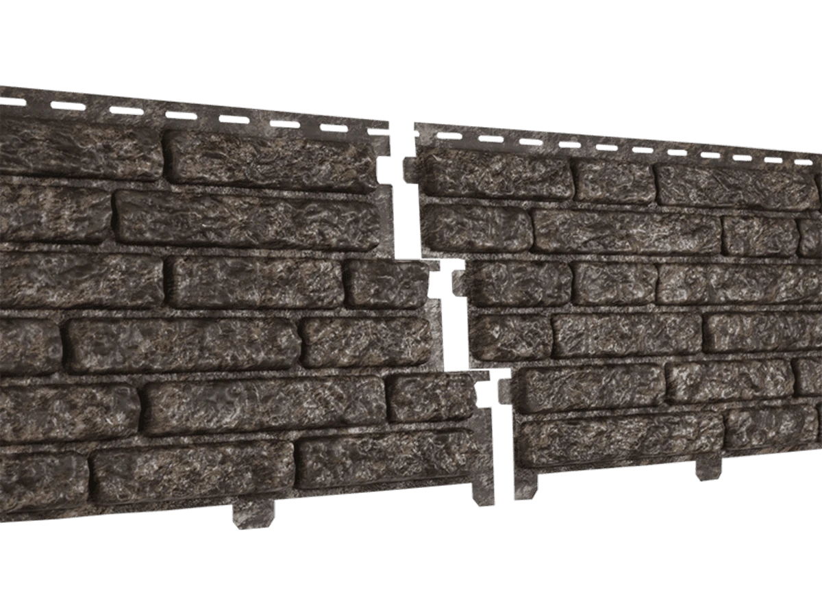 Фасадная панель Стоун-Хаус кварцит коричневый Ю-Пласт 2000мм*250мм, 0,5 м2