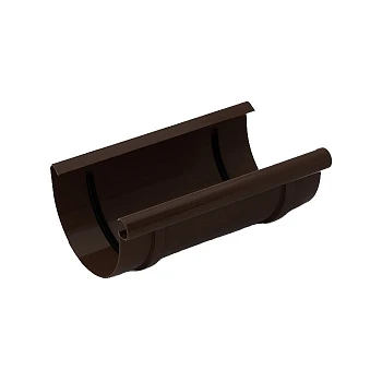 Муфта (соединитель) желоба 125 мм коричневая /Гамрат/