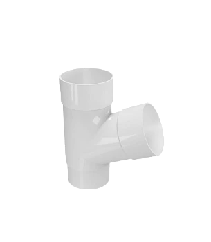 Тройник трубы 67 град белый RAL 9010 GLC PVC