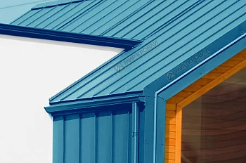 Фальц двойной стоячий RAL 5021 Синяя вода глянец NormanMP 0,5мм