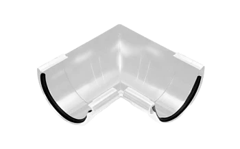 Угол желоба универсальный 90 град RAL 9010 GLC PVC