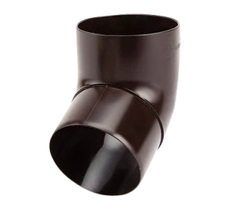 Колено трубы 67 град. коричневый RAL 8019 GLC PVC