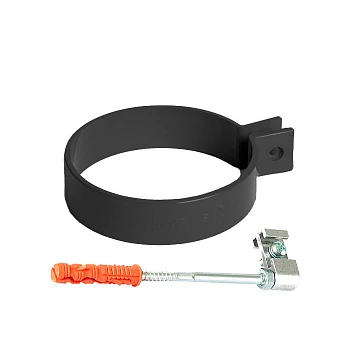 Хомут трубы 110 мм графитовый /Гамрат/