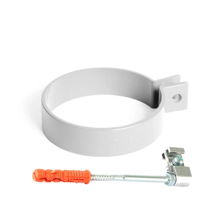 хомут трубы белый