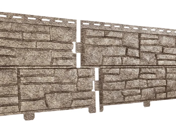 Фасадная панель Стоун-Хаус сланец бурый Ю-Пласт 2000мм*225мм, 0,45м2 