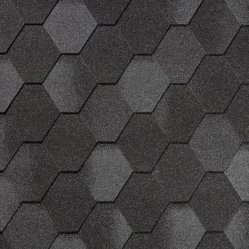 Гибкая черепица Quiet Tile Rombica Базальтово серый