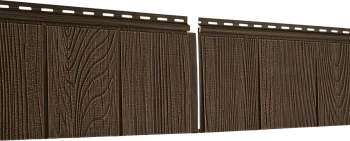 Фасадная панель Хокла S-Lock щепа Каштан Ю-Пласт 2000мм*206мм, 0,41 м2