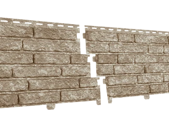 Фасадная панель Стоун-Хаус кварцит светло-бежевый Ю-Пласт 2000мм*250мм, 0,5м2