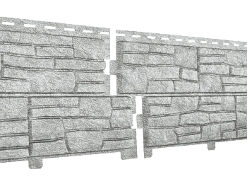 Фасадная панель Стоун-Хаус сланец светло-серый Ю-Пласт 2000мм*225мм, 0,45м2 