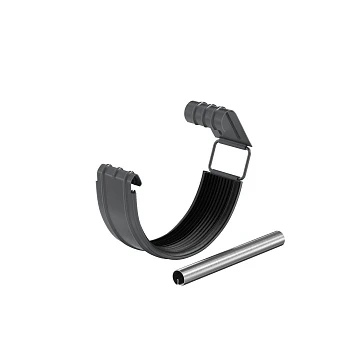Соединитель желоба в комплекте d=125 (RAL7024) PU Matt 